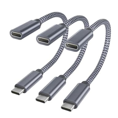 RUXELY Câble Blocage de Données USB C 3 Pack,Adaptateur Type C Data Bloqueur,Extension Chargeur Blocage Données Compatible pour iPhone 17 16,iPad 10 Pro Air 4 5 Mini 6,Samsung Galaxy S25 A54,Tab S8 S9