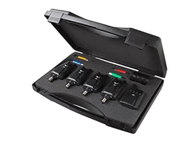 JRC Radar CR 4+1 Bite Alarm Kit Complet d'alarmes de pêche Qui Vous Donne Tout ce Dont Vous Avez Besoin, alarmes de pêche parfaites pour la pêche à la Carpe, Unisexe, Noir