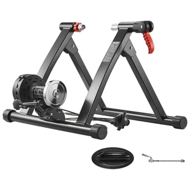 VEVOR Support d'Entraînement pour Vélo Intérieur à 6 Niveaux de Résistance, Base d’Entraînement Magnétique Pliable, pour Roues 66-73,7 cm et 700C, avec Broche à Dégagement Rapide, pour Vélo de Route
