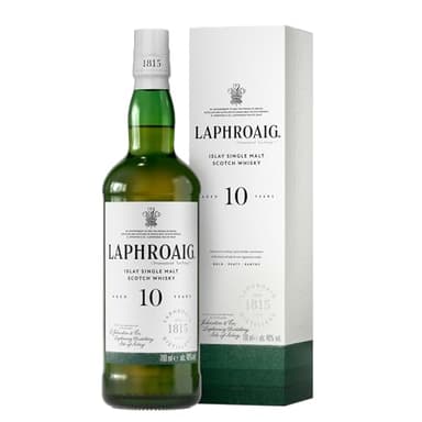 Laphroaig 10 ans Islay Single Malt Scotch Whisky avec étui, Whisky Écossais 40% - 70cl