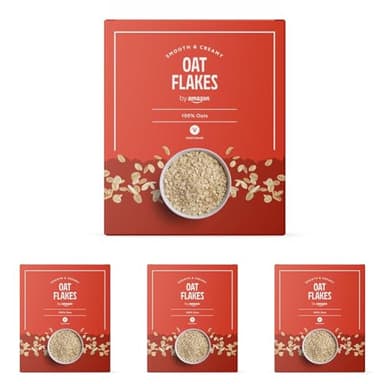 by Amazon Flocons D'avoine, 500g (Lot de 4)