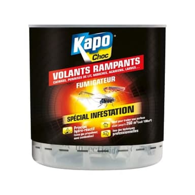 K.PRO CHOC - Fumigateur Total - Élimine Tous Les Insectes Volants & Rampants - Spécial Infestation - Action Radicale - Technique Professionnelle - Pour 260m3-20g
