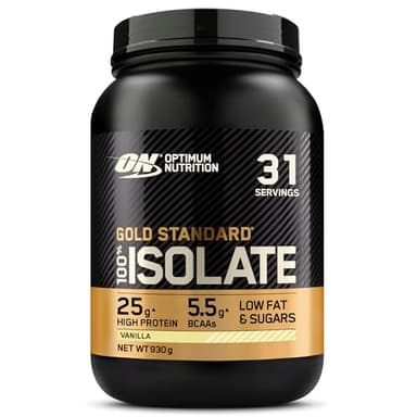 Optimum Nutrition Gold Standard 100% Isolat de Protéine de Whey en Poudre, Goût Vanille, 930g, 31 Doses