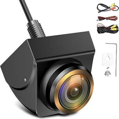720P Caméra de Recul, 360° Réglable Caméra de Recul Voiture, 170° Grand Angle Objectif Fisheye AHD/CVBS Universelle Vision Nocturne IP68 Étanchéité pour Voiture, SUV, Remorque, Van, Pick-up