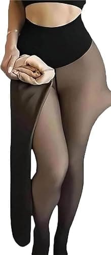 Collants Gainants doublés Polaire Magic Fleece New 2026 for Femmes, Grandes Tailles, Effet Taille Haute, Legging de Compression à Une Couture, Effet Jambes Nues(Light,XXL-3XL)