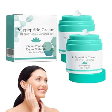 Grgowe 2PC Polypeptide Cream,Elephant Lala Retro Whipped Cream,Elephant Crème hydratante pour le visage aux polypeptides d'éléphants,Polypeptide Cream pour une peau plus lisse et nourrie (Green, s)