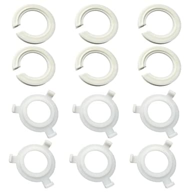 BDEPSTR Adaptateur E14 Vers E27,12 Pièces Bague Adaptateur Abat Jour,E27 Vers E14 Plastique Anneau Boucle Réduction,Remplacement Des Luminaires,pour Lampe de Bureau,Plafonniers