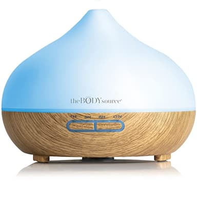 Diffuseur d'Huiles Essentielles - Humidificateur Ultrasonique Silencieux - 7 LED - Diffuseur pour aromathérapie - 4 Réglages de Minuterie - Arrêt Automatique - Maison, Bureau, Spa - 300 ML