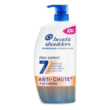 Head & Shoulders Shampooing anti-pelliculaire Pro-Expert 7 Défense contre les chutes de cheveux avec pompe à caféine 800 ml Combat 7 problèmes de cuir chevelu pour une protection complète du cuir