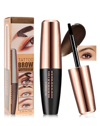 Gel Sourcils Peel Off, Marron Clair Teinture Sourcils Tattoo Longue Durée, Waterproof et Anti-transfert, Durée de Vie de 3 Jours, Eyebrow Gel Tint Peel Off for Natural Looking Brows, Cadeau Femme-02