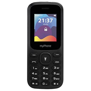 MP myPhone Fusion Téléphone de Touches Grand Bouton écran Couleur 1,77" Batterie 600mAh Torche Radio Double SIM Bluetooth téléphone Portable Seniors Touches éclairées Noir Téléphone Portable Seniors