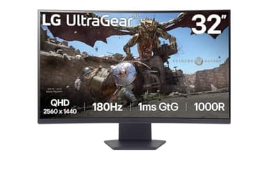 LG Ultragear™ 32GS60QC-B.AEU Ecran PC Gaming 32" - Dalle VA résolution QHD (2560x1440), 1ms 180Hz, HDR 10, sRGB99% (CIE1931), AMD FreeSync, inclinable, DisplayPort 1.4, HDMI 2.0 (2)