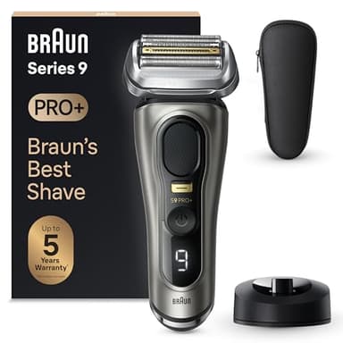 Braun Series 9 PRO+ 9515s, Rasoir Électrique Pour Homme, 5 Éléments De Rasage, Tondeuse De Précision Intégrée, Base De Recharge, Étanche, 60 Min D'autonomie, Fabriqué En Allemagne, Graphite