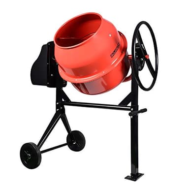 BOUDECH Bétonnière Électrique 140LT - Puissance 550W Tension 223V Capacité 140L - avec deux roues et certification CE