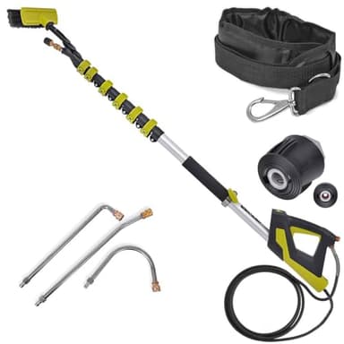 Techkar Lance télescopique avec manche télescopique - Lance télescopique - Compatible avec les nettoyeurs haute pression Parkside PHD Lavor Vertigo - Lance haute pression avec lance de ceinture
