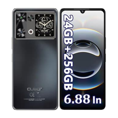 CUBOT P90 Telephone Portable Android 15, 24(12+12) Go+256Go/1To, 6.88"+1.72" 120Hz Arrière Écran, 64MP+16MP Smartphone Pas Cher, 5100mAh Téléphone Pas Cher, 4G Doble SIM/GPS/NFC/OTG/MTK G100