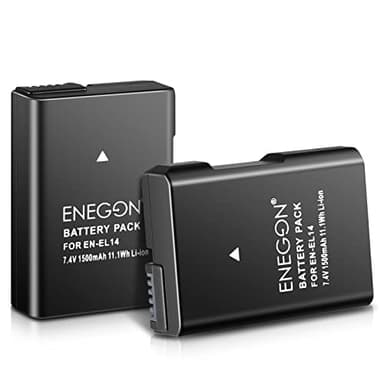 ENEGON EN-EL14 Batterie Li-ION Rechargeable pour Nikon en-el14/el14a D5600 D5100 D5200 D5300 D5500 D3100 D3200 D3300 D3400 D3500 Coolpix P7000 P7100 200P 7700 P7800 Appareil Photo numérique