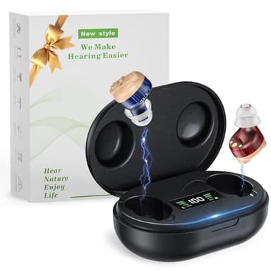 Mivo Prothèses Auditives Pour Personnes Âgées - Amplificateur Auditif de Qualité Supérieure Avec Réduction du Bruit, Appareils OTC Pour Une Clarté Améliorée, Affichage