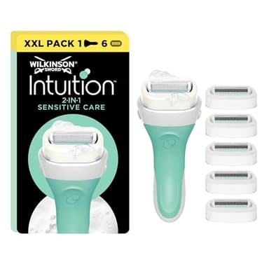 WILKINSON SWORD - Intuition Ultra Moisture - Rasoir pour Femmes - Gel intégré - Rasoir + 6 lames de rechange