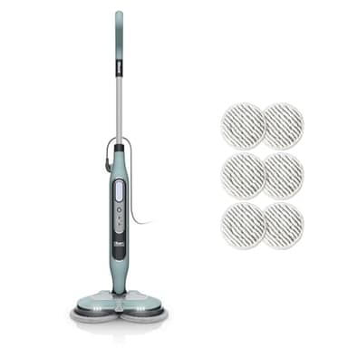 Shark balai vapeur automatique avec mode Steam Blaster, 6 lingettes microfibres, 3 réglages de vapeur, élimination des taches, pour tous les sols durs, cordon de 8 m, Vert sauge, S8201EUCP