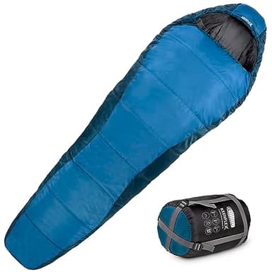 KeenFlex Sac de Couchage 3-4 Saisons (Blue +7.0 °C)