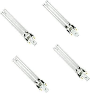 MARINE COLOR Lampe à Ampoule UV 4 pièces 5w 7w 9w 11w 13w, Ampoule de Remplacement pour Ampoules de Remplacement UV PLS pour Filtre d'étang UVC et clarificateurs (9)