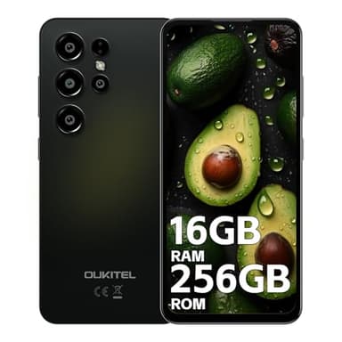 OUKITEL C1 Plus Telephone Portable Pas Cher, 16GO+256GO/1TO Smartphone Pas Cher, 6.52" Écran, 5000mAh Téléphone Android 14, 13MP+5MP Smartphone Débloqué, 4G Dual SIM/Face ID/OTG/GPS/3.5mm Jack