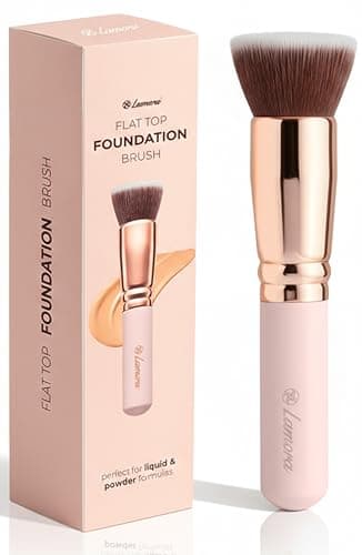 Pinceau Fond de Teint Professionnel Kabuki pour Maquillage du Visage - Parfait Pour le Mélange Liquide, Crème ou Poudre Cosmétique Sans Défaut - Polissage, Pointillé - Poils Denses, Synthétiques