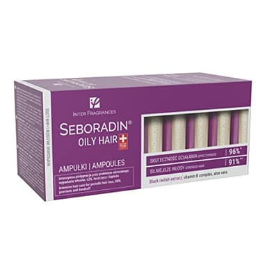 SEBORADIN Ampoules huileuses, régénération des cheveux gras tombants, hydratation et diminution de la chute des cheveux, effet antiseptique et protection, (14 x 5,5 ml)