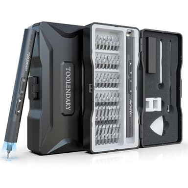 Tournevis électrique précision, 55 en 1 Mini Tournevis Electrique Rechargeable, tournevis electrique sans fil avec Embouts Magnétiques, Petit Tournevis Electrique pour Lunettes, Noir