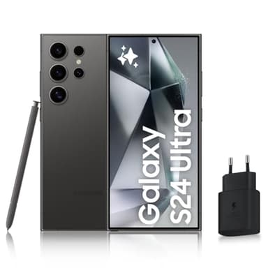 SAMSUNG GALAXY S24 Ultra, Smartphone Android 5G, 1 To, Chargeur secteur rapide 25W inclus [Exclusivité Amazon], Smartphone déverrouillé, Noir, Version FR