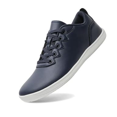 Baskets pour homme - Chaussures de sport - Chaussures de course larges - Chaussures pieds nus pour homme et femme - Légères et confortables, bleu foncé, 41 EU Large