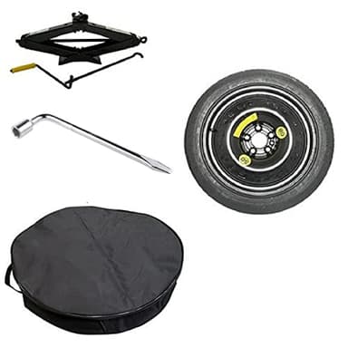 D'ANGELO 1988 Roue de secours galette 17" compatible avec RENAUL T KADJAR, LAGUNA, NISSAN QASHQAI 2014>, JUKE 2020>, DACIA DUSTER avec cric, cle, sac 135/90R17