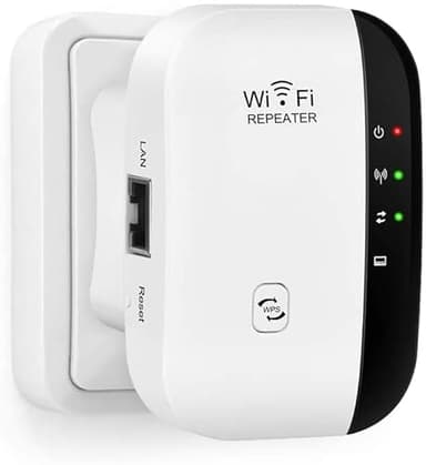 Qualihome WiFi Répéteur WiFi Booster 300Mbps 2,4 GHz Extenseur sans Fil Amplificateur de Signal du Réseau Avoir AP/RP et WPS Fonction, Compatible avec Toutes Les Box Internet