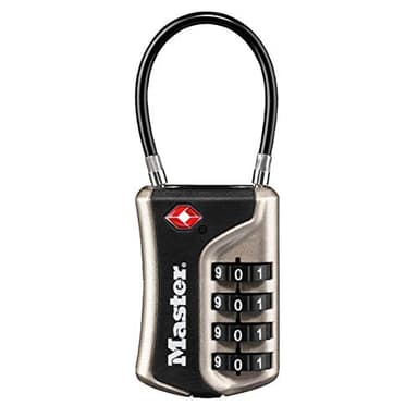 Master Lock 4697EURDNKL Cadenas à Combinaison TSA, Gris, 9,3 x 3,6 x 1,5 cm