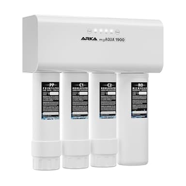 Système d’osmose inverse 1900 L/jour – ARKA myAQUA 1900 – élimine 99 % des sels, polluants & bactéries – filtre à eau & adoucisseur intelligent pour aquarium & maison – kit complet avec indicateur LED