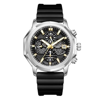 Lee Cooper Homme Analogique Quartz Montre avec Bracelet en Silicone LC08238.351