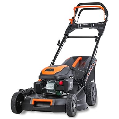 FUXTEC Tondeuse Thermique Autotractée Vitesse Réglable et Flexible FX-RM5170PRO 4en1-170cm3 4 CV | 4 Temps | Largeur De Coupe 51cm & Hauteur De Coupe Réglable - Bac 60L, Mulching & Éjection Latérale