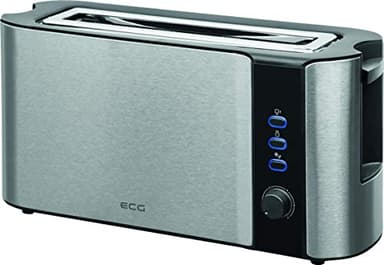 ECG ST 10630 ST Grille-pain en acier inoxydable Noir/argenté