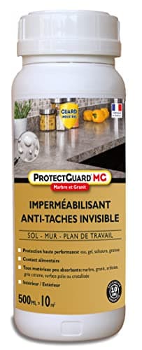 Guard Industrie - ProtectGuard MG Marbre, Granite Même Poli et Pierre Peu Poreuse - Imperméabilisant Hydrofuge, Oléofuge, Anti Taches - Fabrication Française - 500ml - Traite 10m2