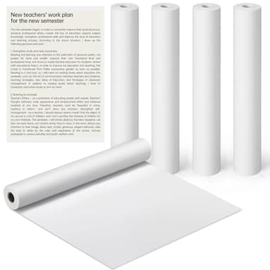 Farnirvana 5 Rouleaux Papier Thermique A4, Papier Imprimante thermique A4, Séchage Rapide, pour Impression de Documents, Pages Web et Photos, Sans BPA