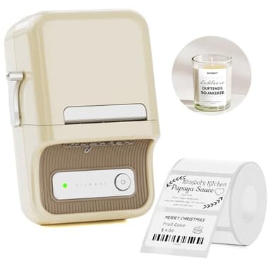 NIIMBOT B21 Mini Etiqueteuse Thermique Inkless, Compatible avec iOS et Android, pour la Maison, l'entreprise, Imprimante d'étiquettes pour le Codes Barres et QR, avec 1 Rouleau Ruban adhésif 50x 30 mm