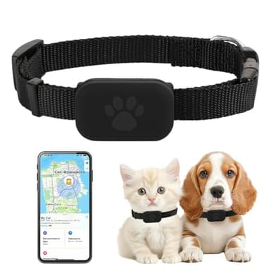 FLITI Tracker GPS pour Chats, étanche, Bluetooth pour Animaux de Compagnie, localisation GPS avec Collier réglable, Longue durée de Vie de la Batterie, Compatible avec iOS et Android, sans ABO, pour