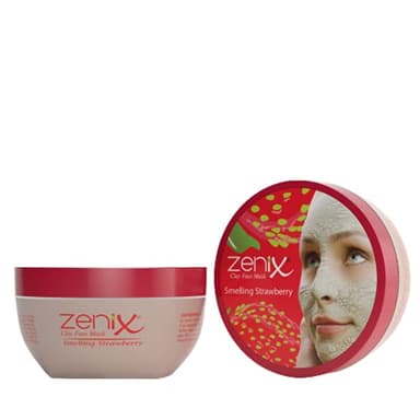 Zenix Men Masque Visage Argile Fraise 350gr | Masque facial à l'argile | Traitement du visage | Soins du visage pour hommes & femmes - contre boutons, points noirs et impuretés | Masque de boue