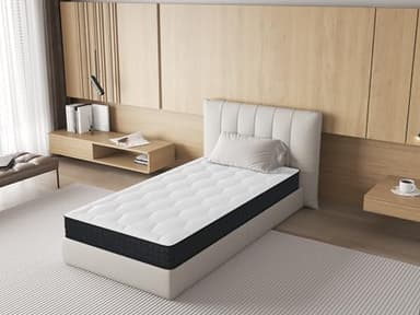 sinlikon Matelas 90x190CM,Epaisseur 12CM,Matelas Mousse pour 1 Personnel,Moelleux,Confortable,Respirant (90x190x12CM)