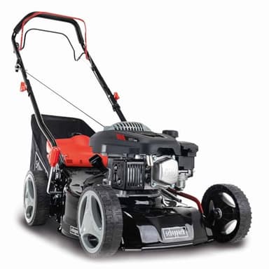 Scheppach Tondeuse à Gazon Thermique MS150-42 | Autotractée - 3,7 CV | Largeur de Coupe 42cm | Raccord Rapide de Nettoyage | Bac de ramassage de 45L & Réglage de la Hauteur sur 7 Niveaux