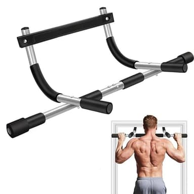 Barre de traction multiprise pour barre de traction de 61 à 81 cm avec poignées rembourrées, très résistante pour la maison, la salle de sport, barre de traction pour tractions, sans perçage