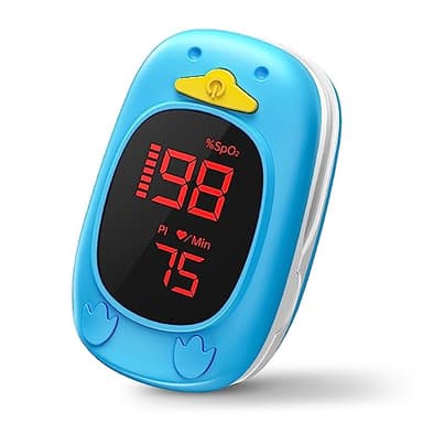 HOLFENRY Oxymètre de pouls de doigt, saturimètre de doigt portable professionnel pour Enfants, Affichage LED de la Mesure de la SPO2, pour Usage Domestique