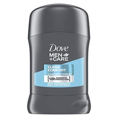 Dove for Men + Care Clean Comfort - Stick déodorant anti-transpirant, 50 ml, Pack of 6