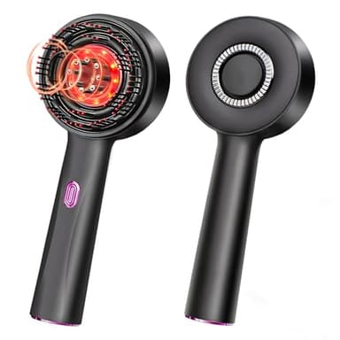 Brosse Massage Cuir Chevelu,Masseur Tete Cheveux,Masseur électrique du cuir chevelu,peigne électrique portable de massage du cuir chevelu et des cheveux,Pour les hommes et les femmes,Noir